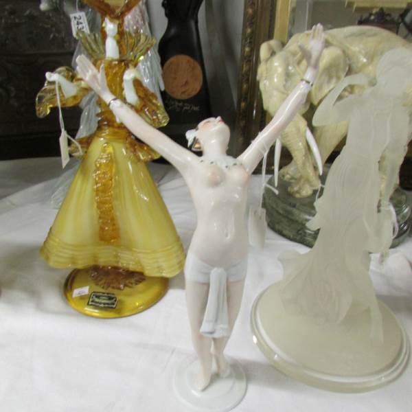 An Egyptian style semi nude figure and a resin figure. - Image 2 of 3