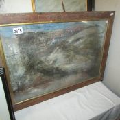 An abstract oil on canvas signed Feiler to reverse.