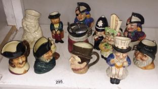 A quantity of caricature jugs by Shorter and Doulton