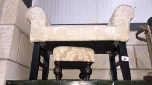 A dressing table stool & 1 other