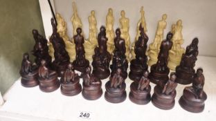 An erotic chess set