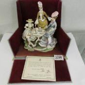 A boxed limited edition Royal Worcester figure group 'The Tea Party', No.246.