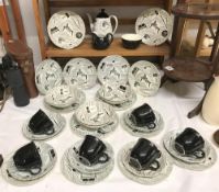 Approximately 35 pieces of 1950's Ridgway Potteries 'Homemaker' tea ware.