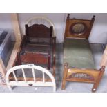 2 Edwardian dolls beds and a Tri-ang dolls beds