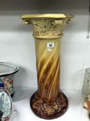 A Woodlesford Majolica jardiniere stand