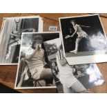 5 1980 Wimbledon Tennis photographs - 3 of John McEnroe including 1 signed,