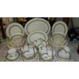 Approximately 88 pieces of Royal Doulton Rondelay pattern tea and dinner ware.