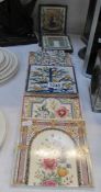A mixed lot of ceramic tiles including old Delft.