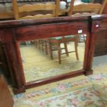 A mahogany overmantel mirror.