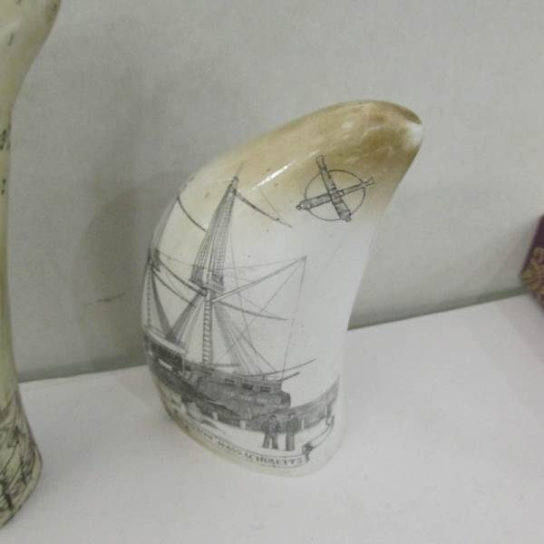 3 20th century replica scrimshaws. - Image 4 of 4