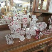 A mixed lot of decorative glass ware.