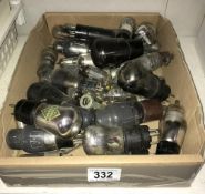 A quantity of vintage radio valves
