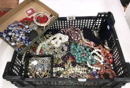 2 trays of costume jewellery