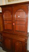 A Victorian mahogany book case.