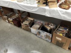 A large quantity of 45's single records