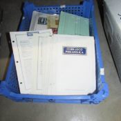 A crate of sets of used and mint stamps including many sheets of mint locomotive philatelica.