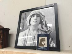 John Lennon book In His Own Right and framed/glazed photo of John Lennon