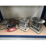 4 vintage electrical kitchen items - 2 toasters,