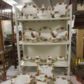 Approximately 44 pieces of Royal Albert tea and dinnerware, all in good condition.