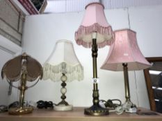 4 table lamps