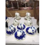 6 Royal Stafford True Love trios and 6 Sutherland tea cups and saucers