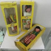 3 boxed Pelham puppets including Pinocchio.