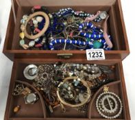 A jewellery box of costume jewellery