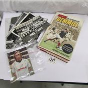 An Archie Gemmill 'Both Sides of the Border' signed book, a signed photo of Charlie George,