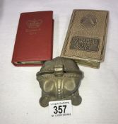 2 Elizabeth II coronation money boxes and a cooperative permanent building society book bank