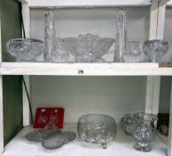 2 shelves of moulded glass