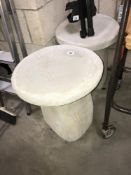 2 concrete garden saddle stone bird baths