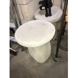 2 concrete garden saddle stone bird baths