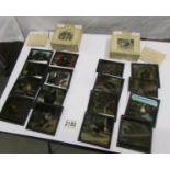 2 sets of coloured magic lantern slides,