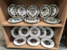 12 Coalport Christmas plates and a set of 12 days of Christmas plates