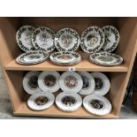 12 Coalport Christmas plates and a set of 12 days of Christmas plates