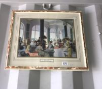 A framed and glazed late Victorian print entitled 'Afternoon Tea' by Rene Le Long