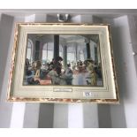 A framed and glazed late Victorian print entitled 'Afternoon Tea' by Rene Le Long