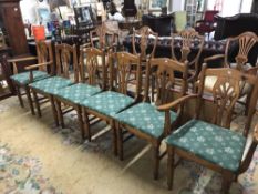 A set of 6 dining chairs including 2 carvers.