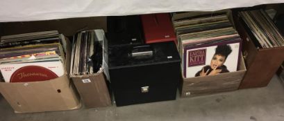 3 boxes and 4 cases of LP records plus a case of 78's records