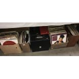 3 boxes and 4 cases of LP records plus a case of 78's records