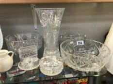 A quantity of glassware including fruit bowls, vases etc.