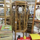 A bamboo plant stand.