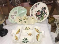 3 vintage nibbles dishes including Shorter & Sons and a bread plate