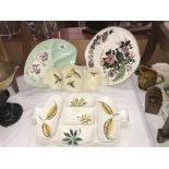 3 vintage nibbles dishes including Shorter & Sons and a bread plate