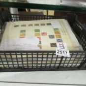 A crate of sheets of stamps and booklets including Greek collection early to modern and a Victorian