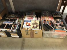 3 boxes of DVD's