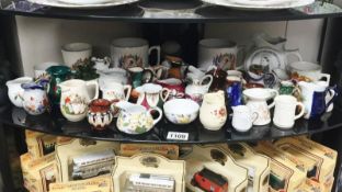 A large quantity of small collectors jugs