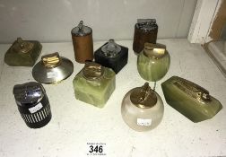 A selection of 20th Century table lighters including Ronson, Colibri etc.