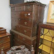 A period oak chest on chest.
