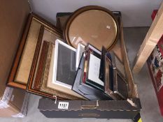 A box of picture and photograph frames